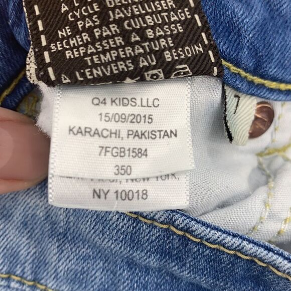 7 For All Mankind Girls The Skinny Jeans Sz 7 - Picture 9 of 10